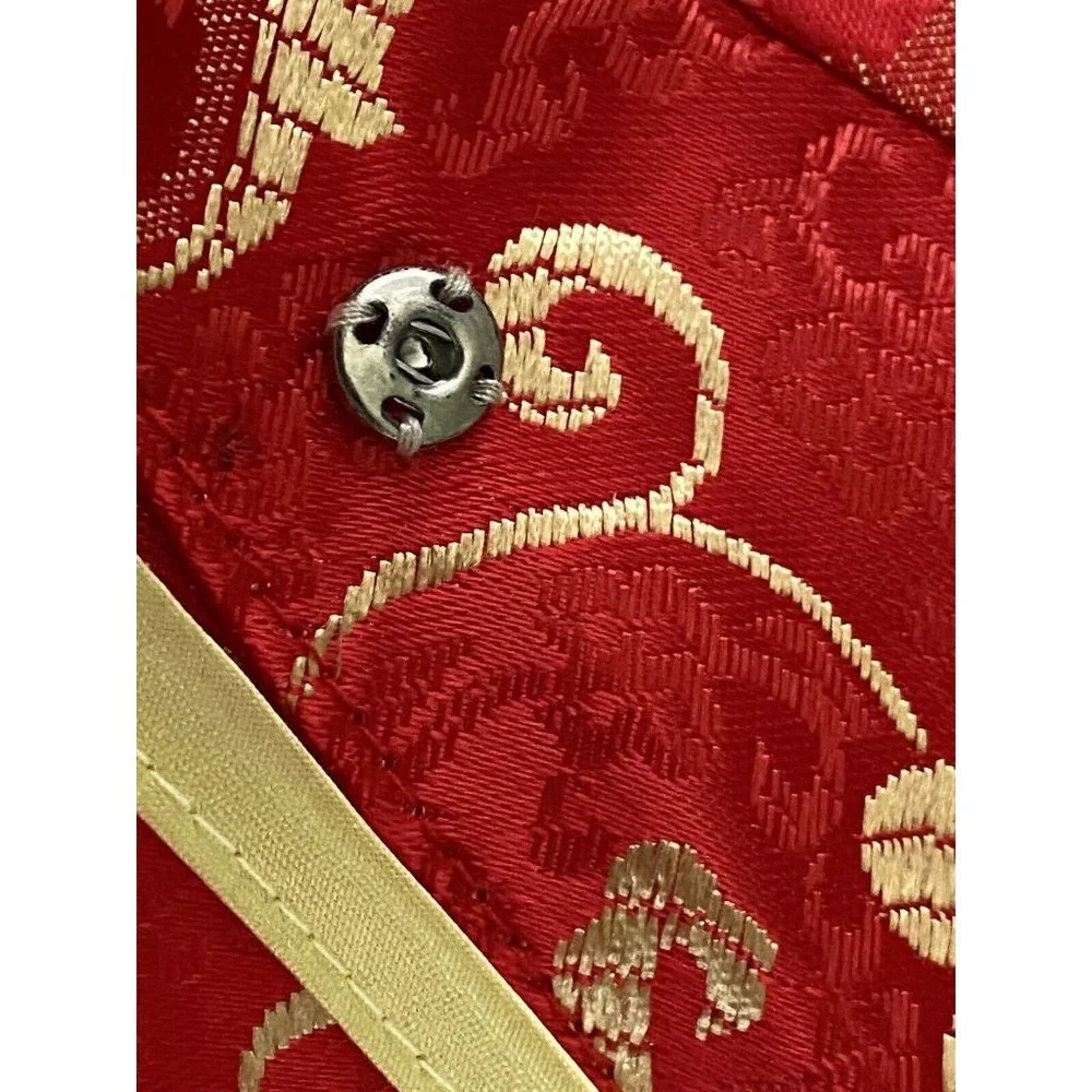 Chinese New Year Baby Boy Girl Shirt Pants Set Red Satin Outfit Size M Kids NWOT